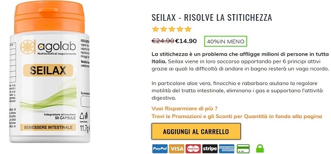 Integratore Seilax contro la stitichezza