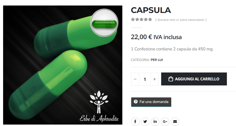 Erbe di Aphrodite in capsule