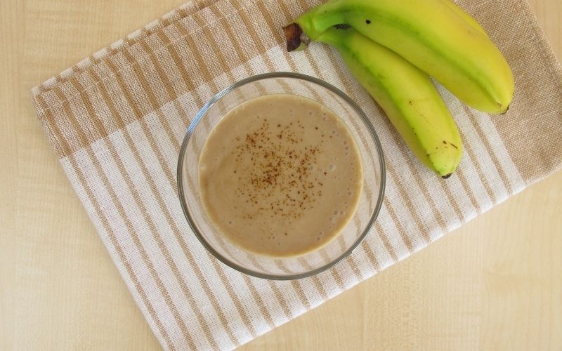 frullato proteico banana e caffè