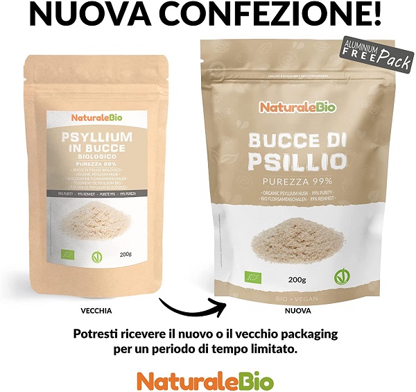 Bucce di Psillio Biologico NaturaleBio - Purezza 99%