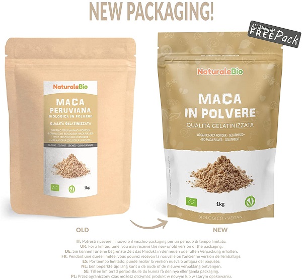 Maca Peruviana Biologica in Polvere 1 kg NaturaleBio