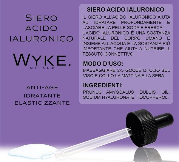 WYKE. MILANO Siero viso 60 ml ACIDO IALURONICO