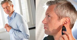 togliere peli orecchie uomo