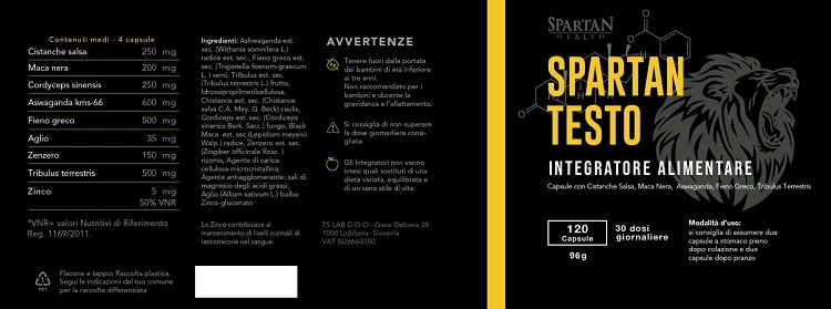 Spartan Testo Ingredienti