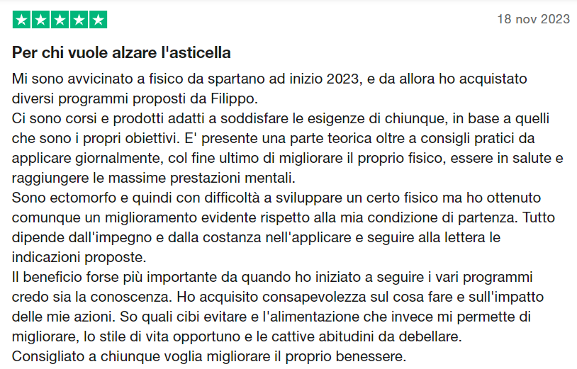 Massa da Spartano recensioni negative