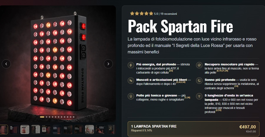 Spartan Fire Spartan Health lampada