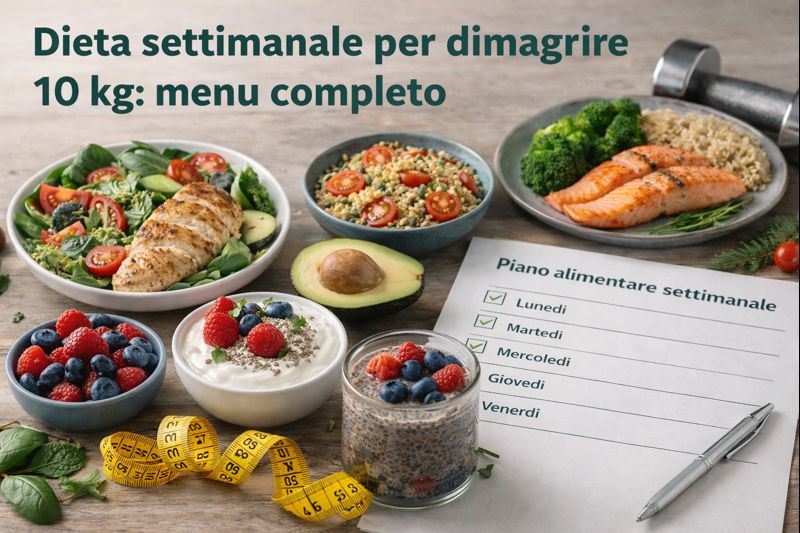 Dieta settimanale per dimagrire 10 kg
