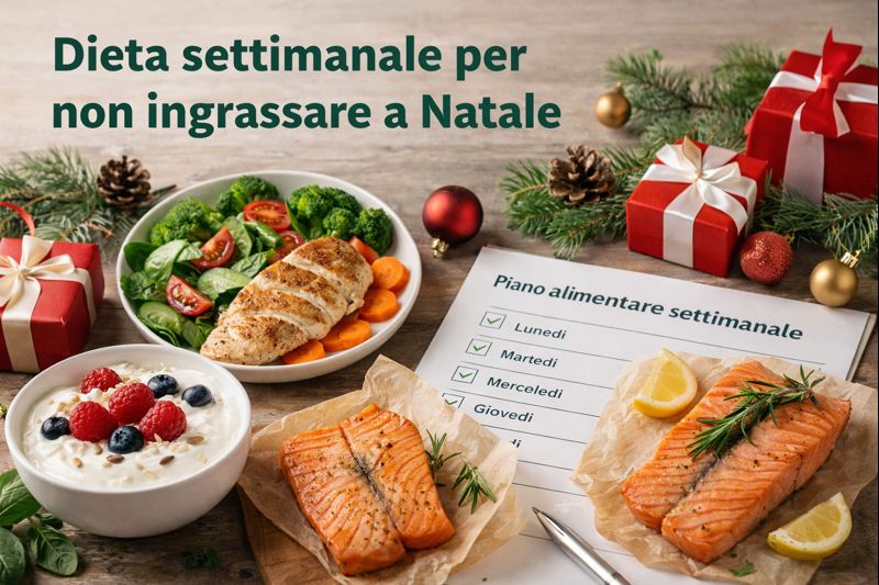 Dieta settimanale per non ingrassare a Natale